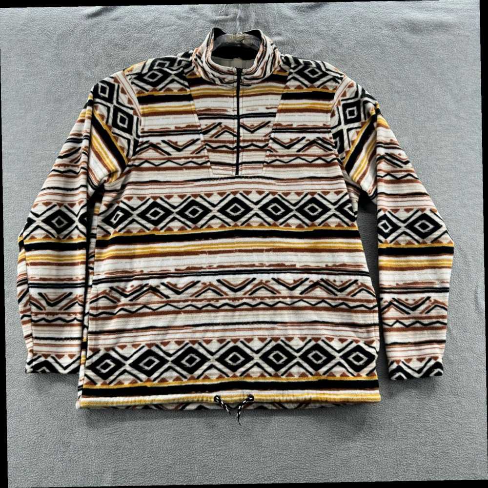 Vintage no boundaries mens size L half zip native… - image 1