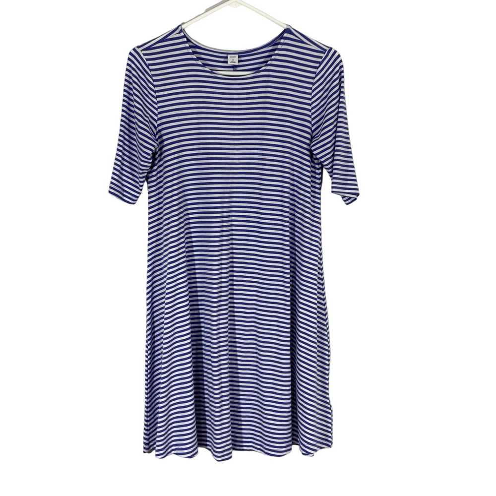 Old Navy Old Navy Womens Blue Striped Short Sleev… - image 1