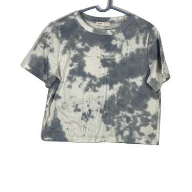 Vintage Romwe Womens Gray Tie Dye Crew Neck Short… - image 1