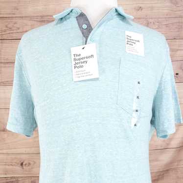 Vintage NWT SONOMA BLUE THE SUPERSOFT JERSEY POLO 