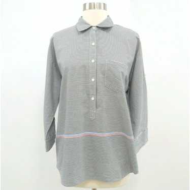 J.Crew J.CREW Shirt Blouse Boyfriend Womens 6 Pop… - image 1