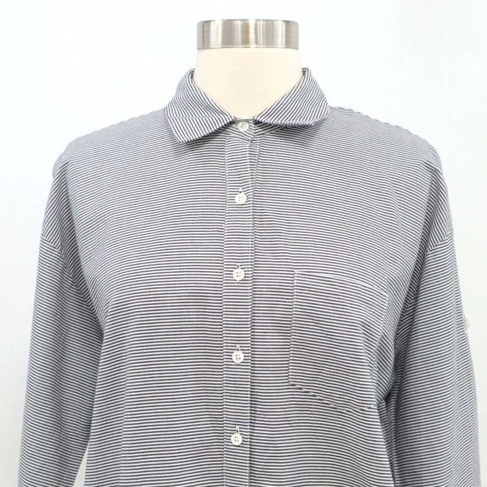 J.Crew J.CREW Shirt Blouse Boyfriend Womens 6 Pop… - image 2