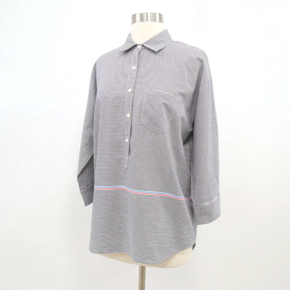 J.Crew J.CREW Shirt Blouse Boyfriend Womens 6 Pop… - image 3