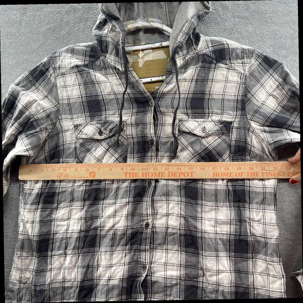 Vintage columbia womens size XL hooded flannel bu… - image 5