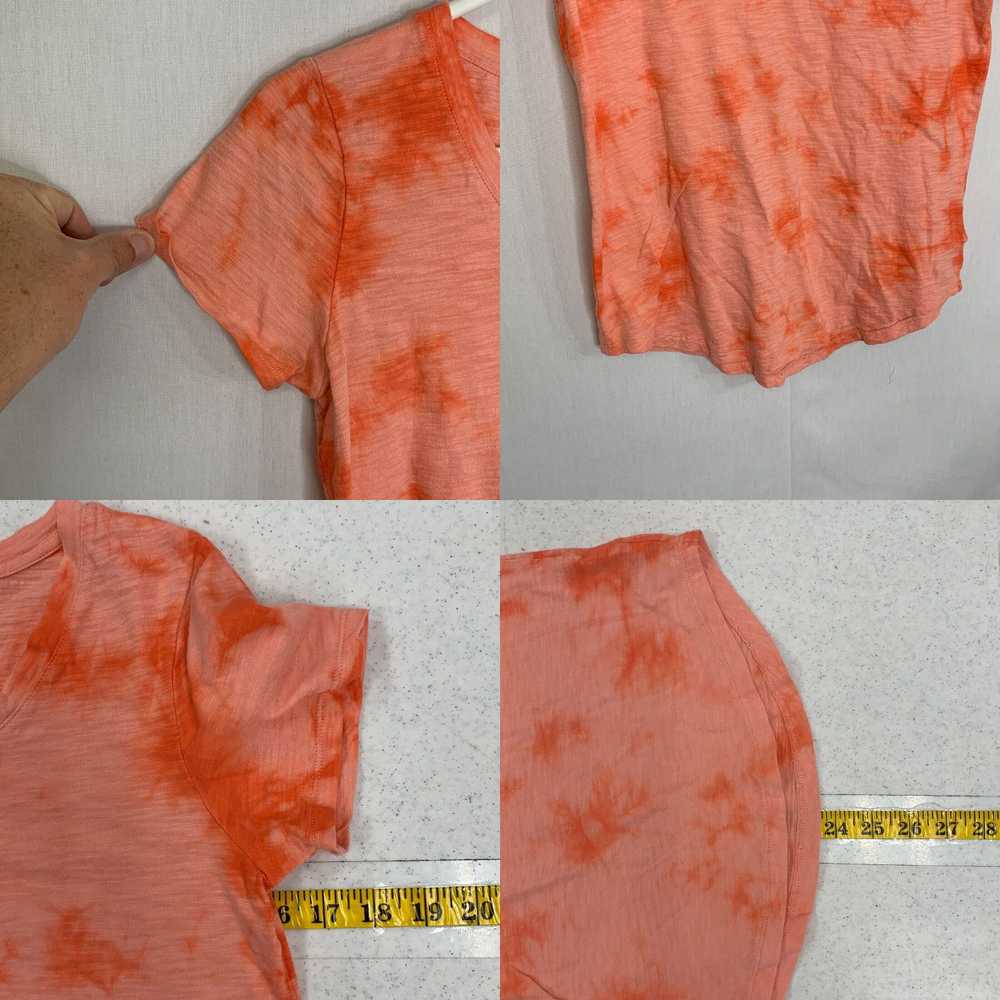 Old Navy Old Navy Womens Orange Tie Dye V-Neck Sh… - image 4