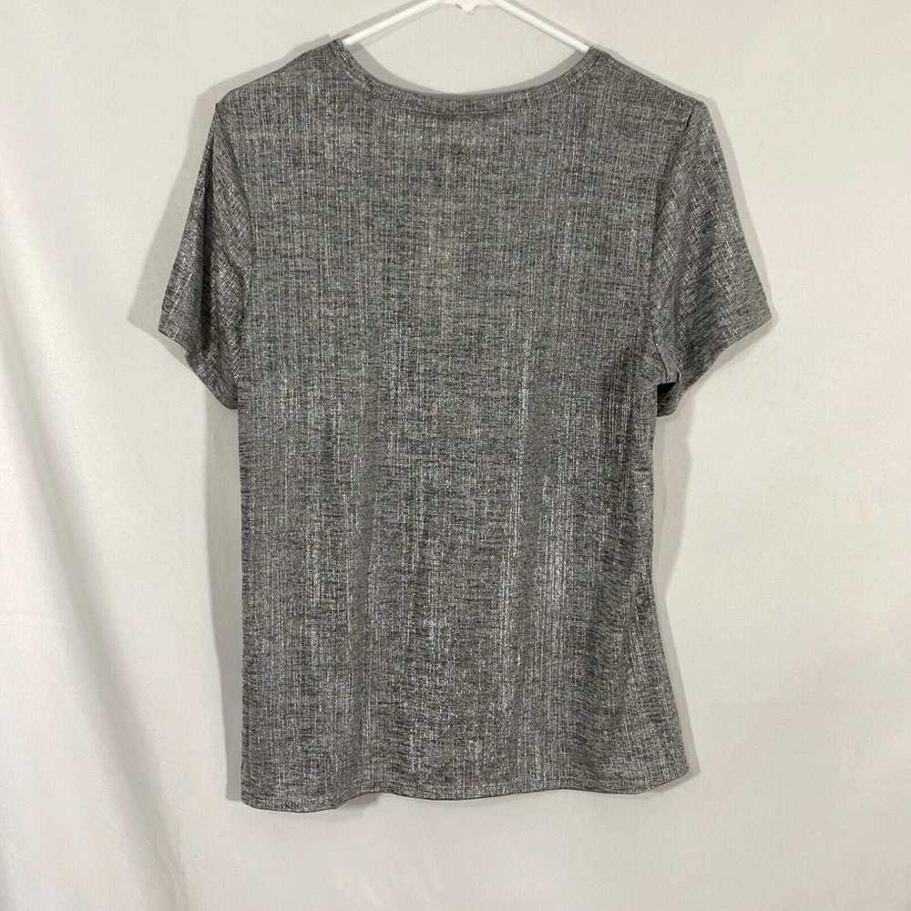 Vintage Finn & Grace Womens Gray Short Sleeves Ro… - image 2