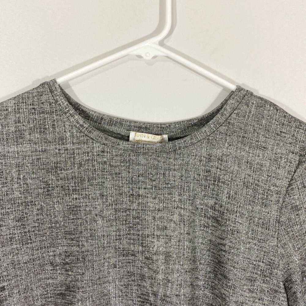 Vintage Finn & Grace Womens Gray Short Sleeves Ro… - image 3