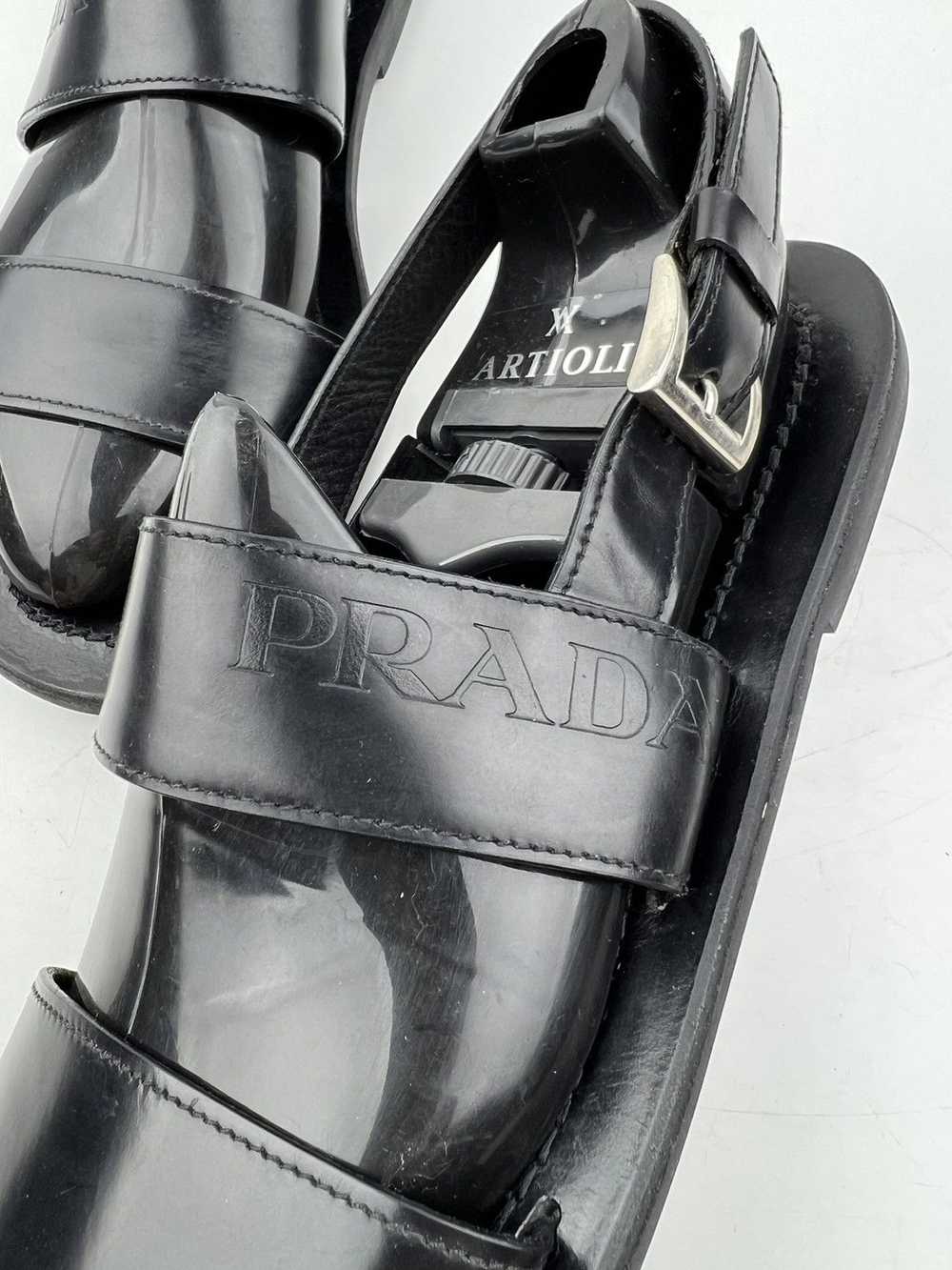 Prada PRADA MILANO Leather Summer Logo Sandals - image 10