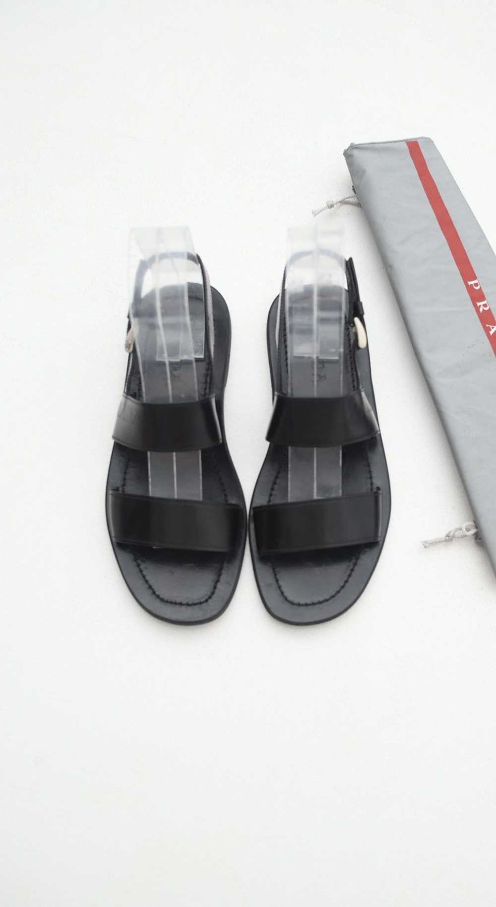 Prada PRADA MILANO Leather Summer Logo Sandals - image 3