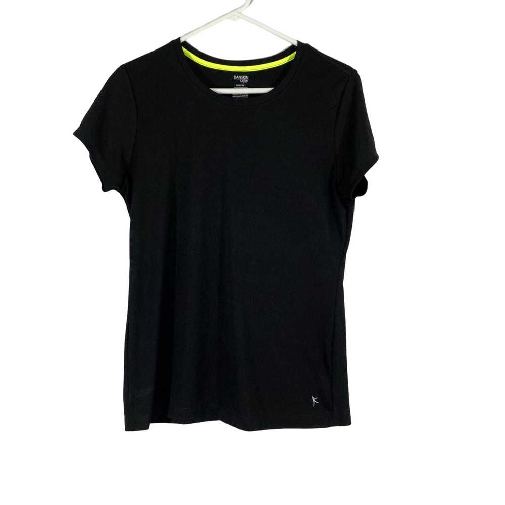 Vintage Danskin Womens Black Short Sleeve Crew Ne… - image 1