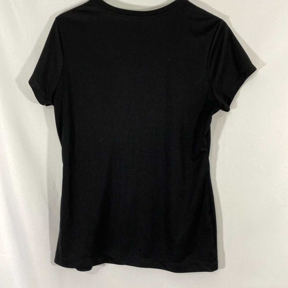 Vintage Danskin Womens Black Short Sleeve Crew Ne… - image 2