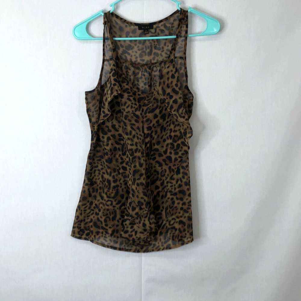 Vintage Mine Womens Brown Leopard Print Sleeveles… - image 1