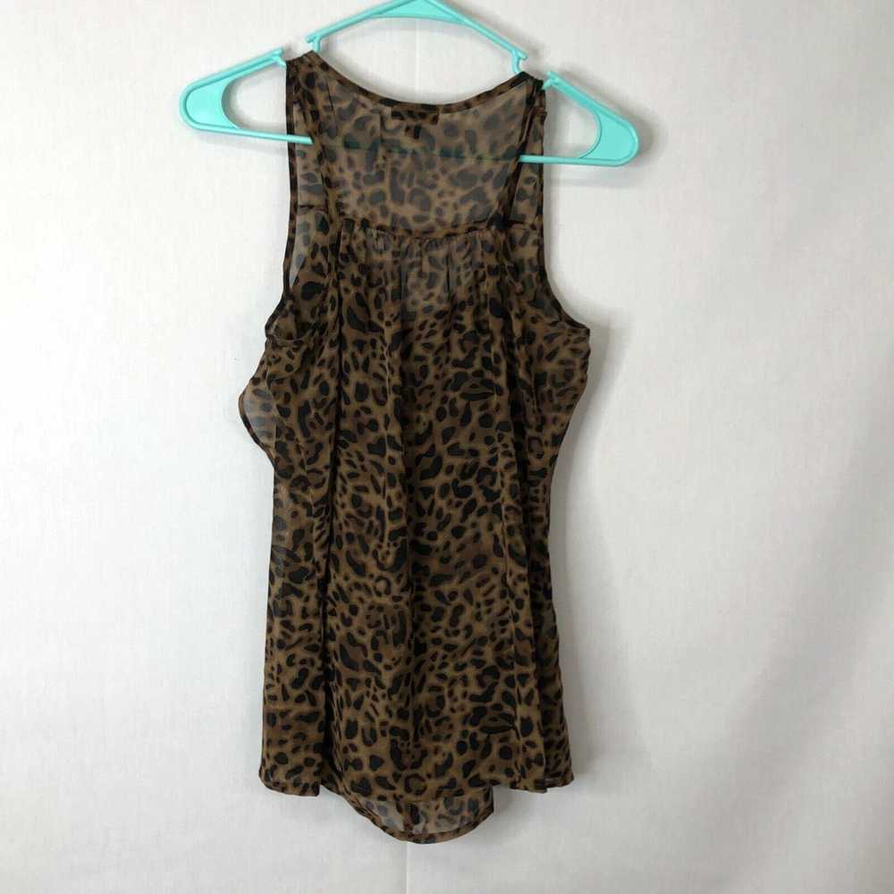 Vintage Mine Womens Brown Leopard Print Sleeveles… - image 2