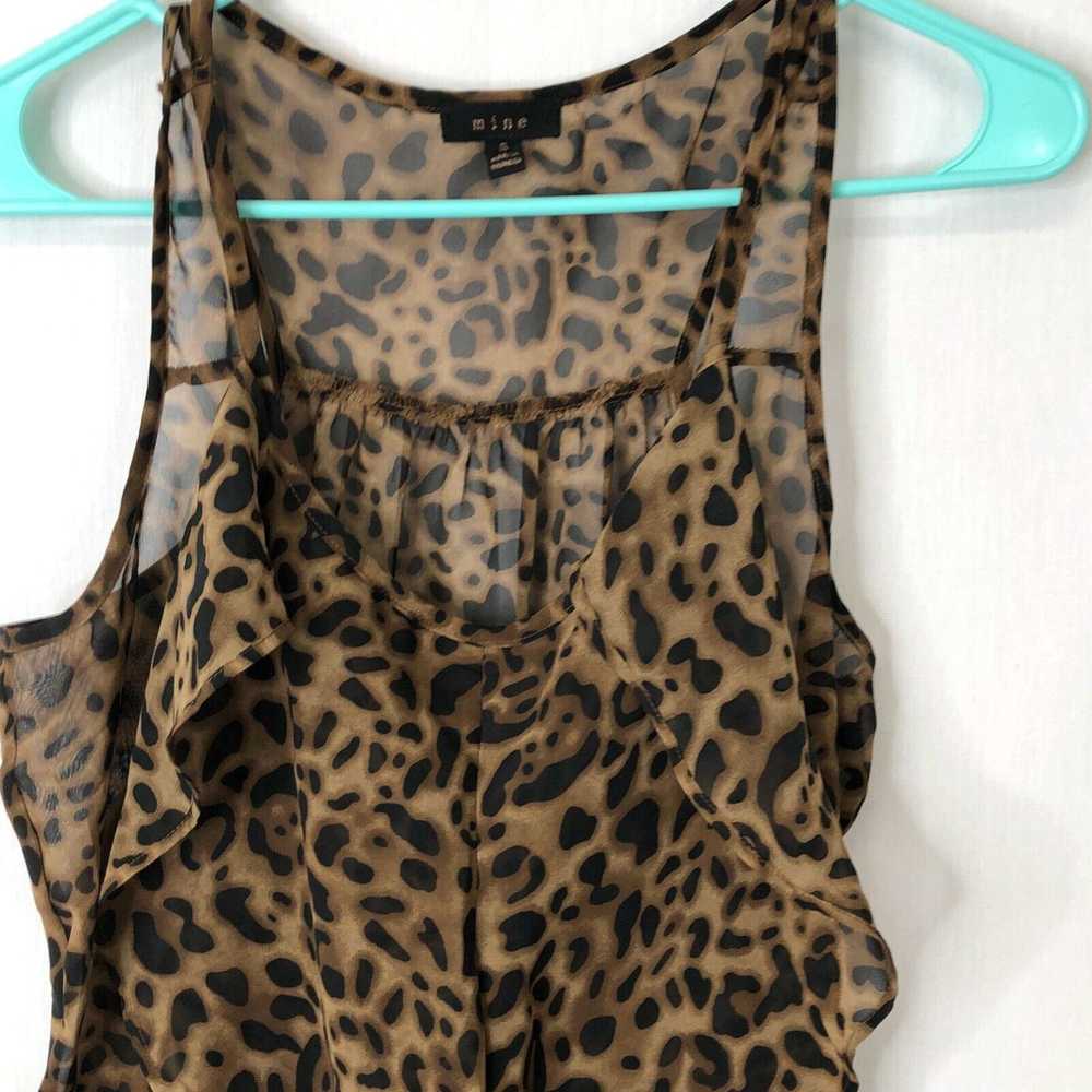 Vintage Mine Womens Brown Leopard Print Sleeveles… - image 3