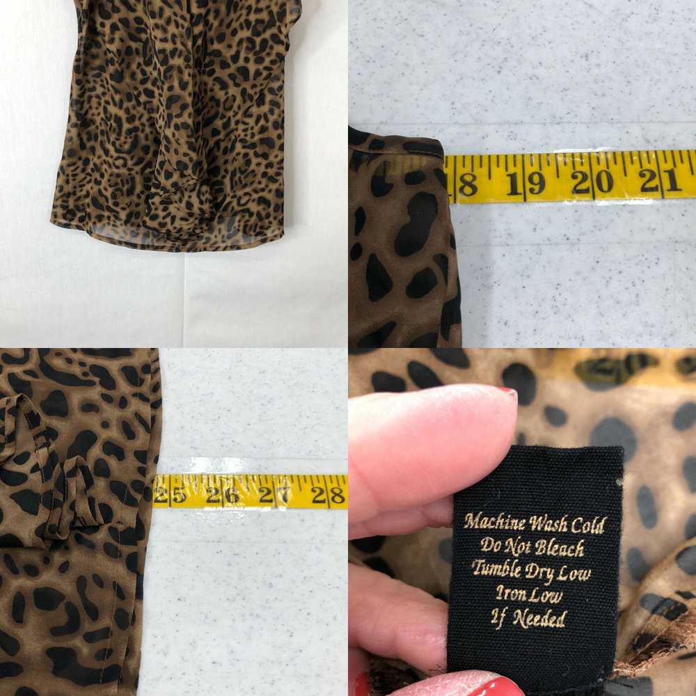 Vintage Mine Womens Brown Leopard Print Sleeveles… - image 4