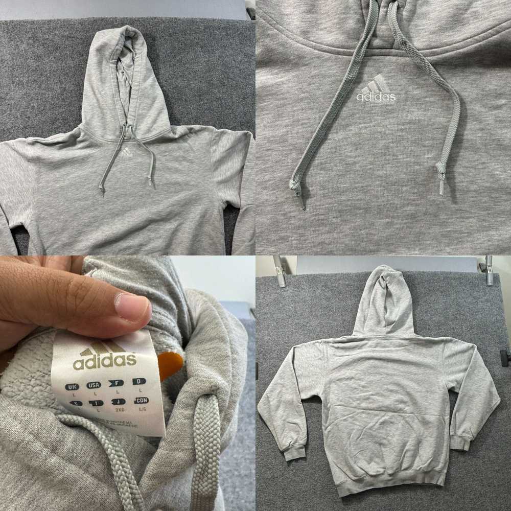 Adidas ADIDAS Hoodie Sweatshirt Men's Large Gray … - image 4