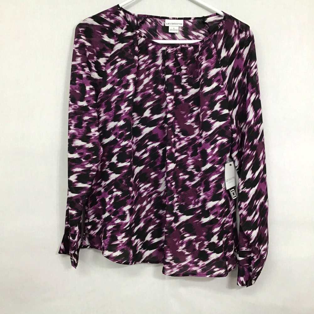 Vintage Liz Claiborne Womens Purple Animal Print … - image 1