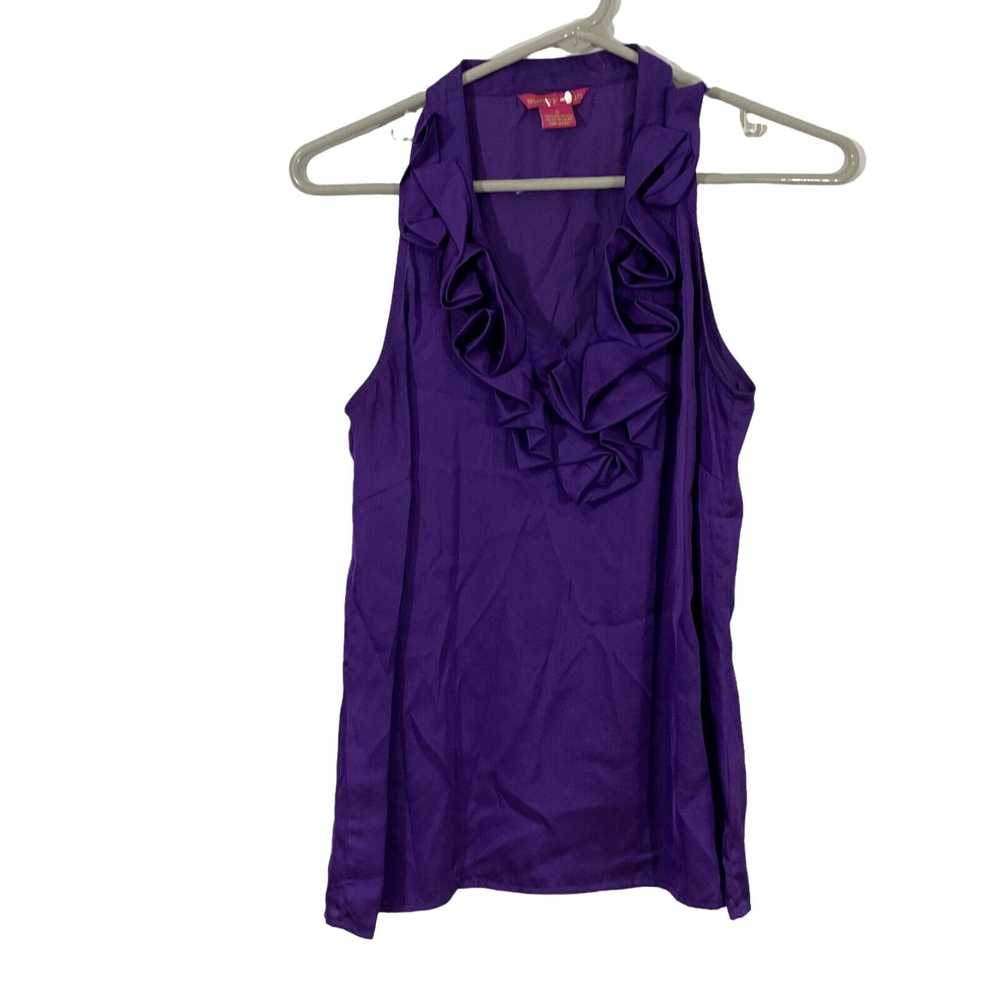 Vintage Sunny Leigh Womens Purple Sleeveless V Ne… - image 1