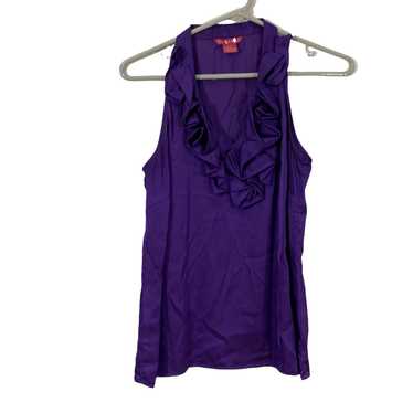 Vintage Sunny Leigh Womens Purple Sleeveless V Ne… - image 1