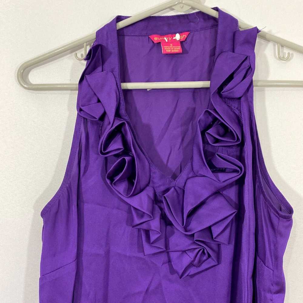 Vintage Sunny Leigh Womens Purple Sleeveless V Ne… - image 3