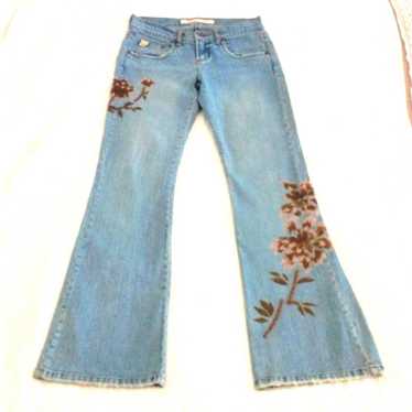 Other Z. Cavaricci Jeans Sz 10 Beaded Floral FLARE