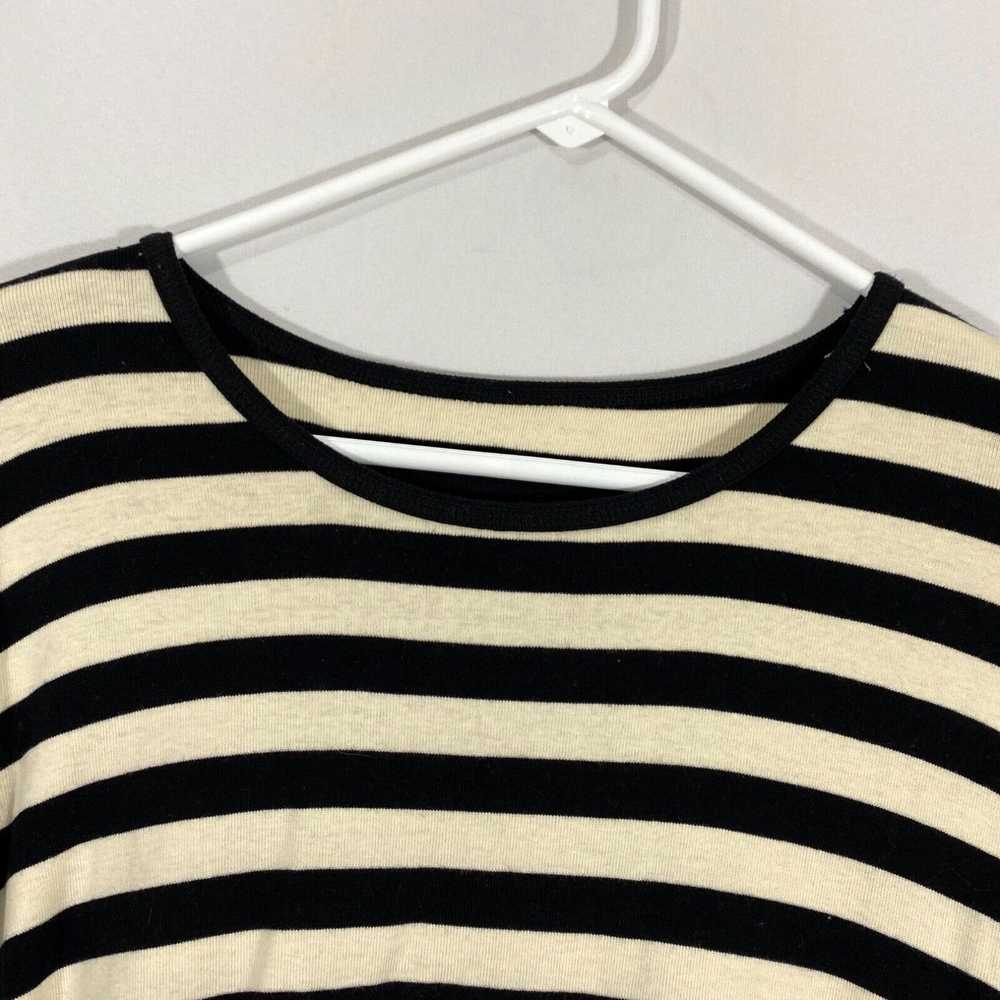 Vintage Onque Casuals Womens Black Striped Round … - image 3