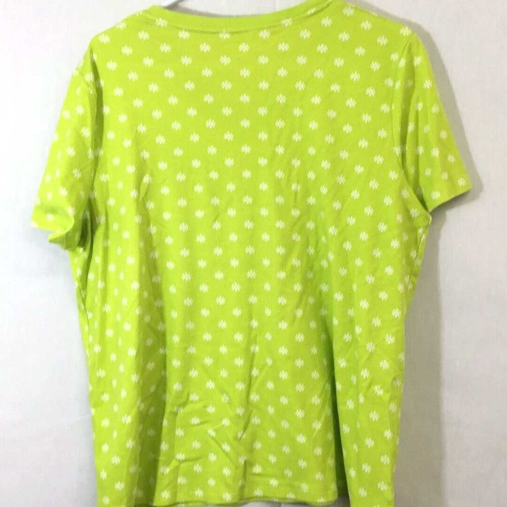 Vintage Kim Rogers Womens Green Short Sleeve V-Ne… - image 2