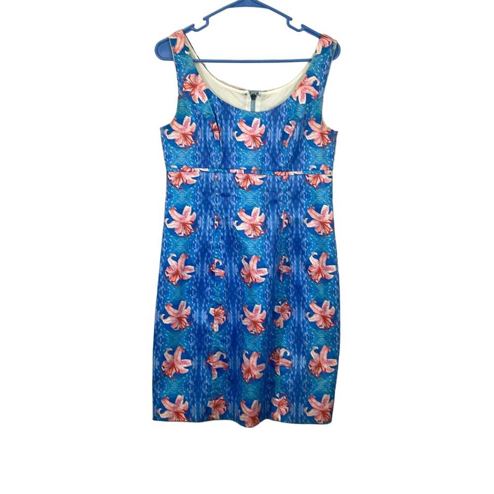 Vintage Kaeli Smith Womens Blue Floral Sleeveless… - image 1