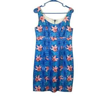 Vintage Kaeli Smith Womens Blue Floral Sleeveless… - image 1