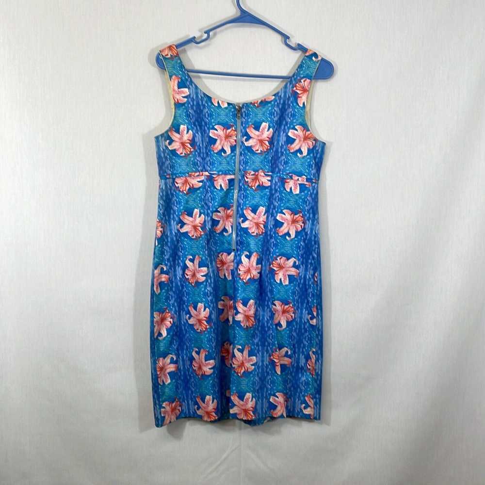 Vintage Kaeli Smith Womens Blue Floral Sleeveless… - image 2