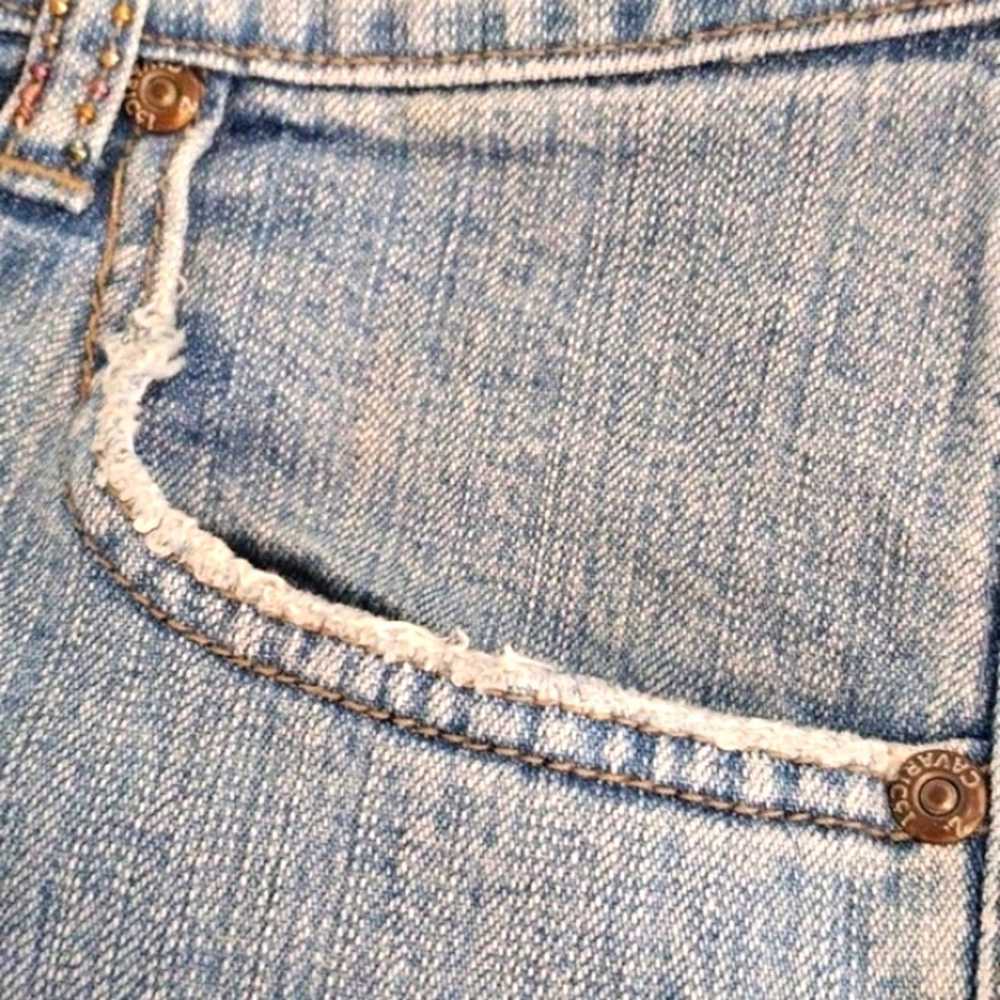 Other Cavaricci Beaded Jeans Sz S 25"W Lt Blue Fl… - image 12