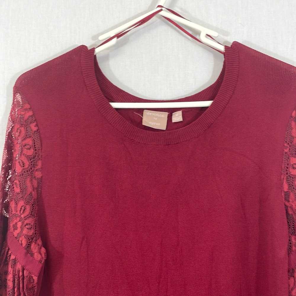 Vintage Devotion By Cyrus Womens Red Round Neck 3… - image 3