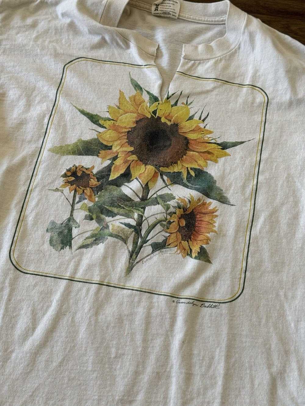 Vintage Vintage 90s Sunflower Gwendolyn Babbitt A… - image 2