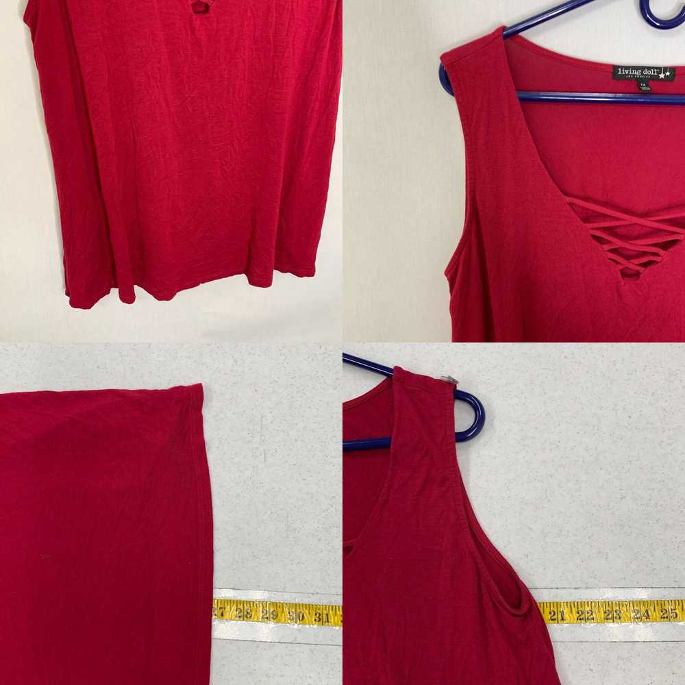 Vintage Living Doll Womens Red Regular Fit Sleeve… - image 4