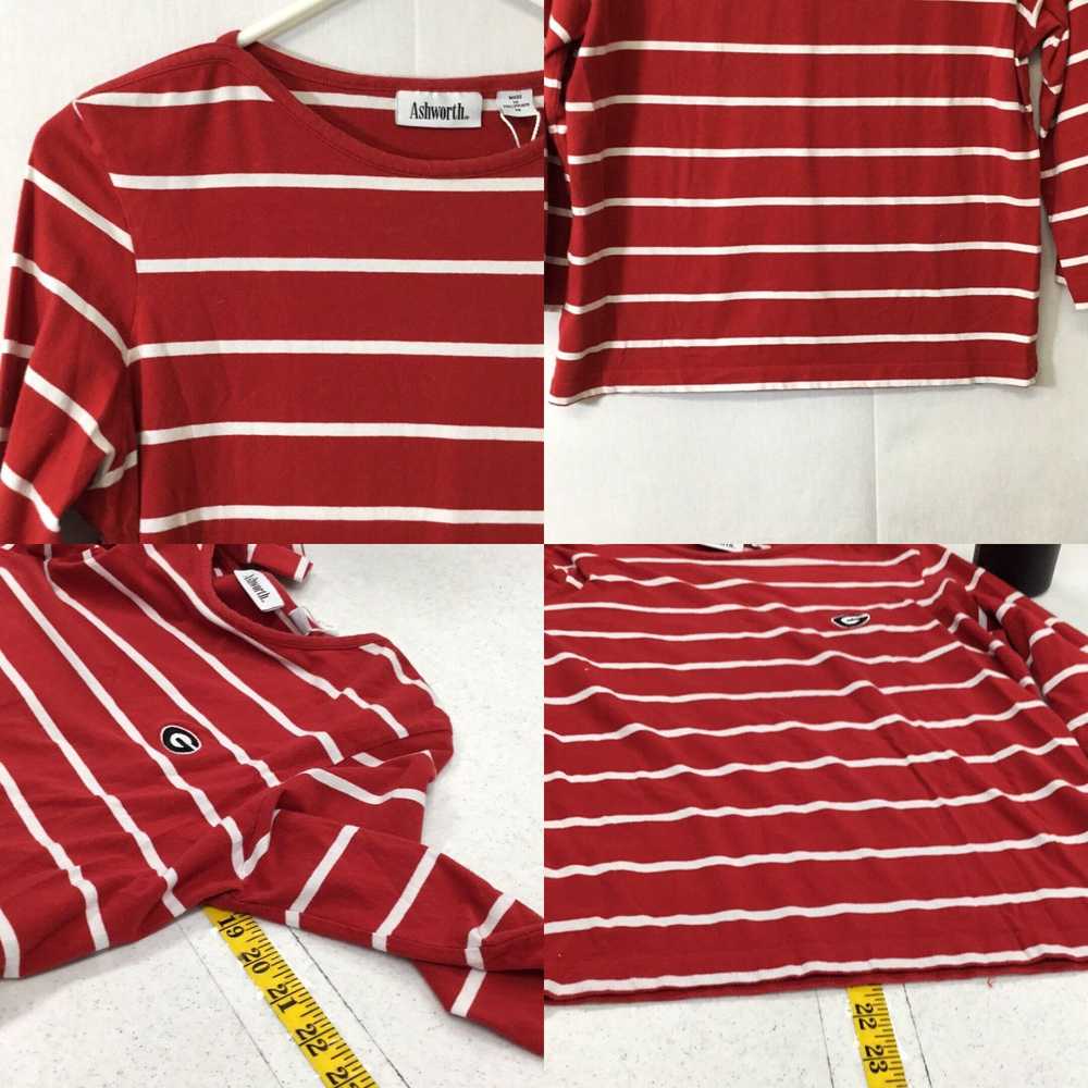 Vintage Ashworth Womens Red Striped 3/4 Sleeve Ro… - image 4