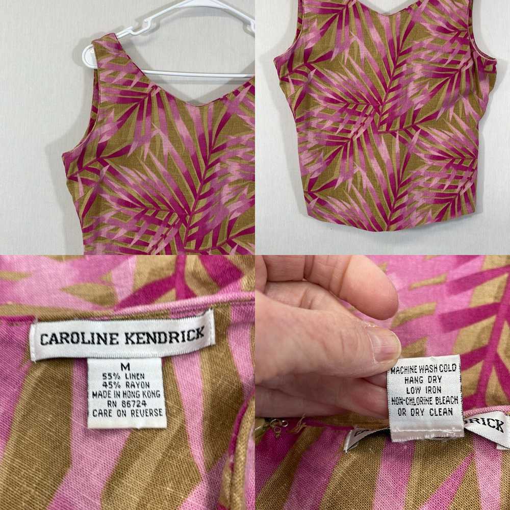 Vintage Caroline Kendrick Womens Pink Green Tropi… - image 4