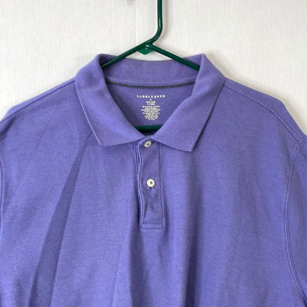 Vintage Saddlebred Mens Purple Easy Care Short Sl… - image 3