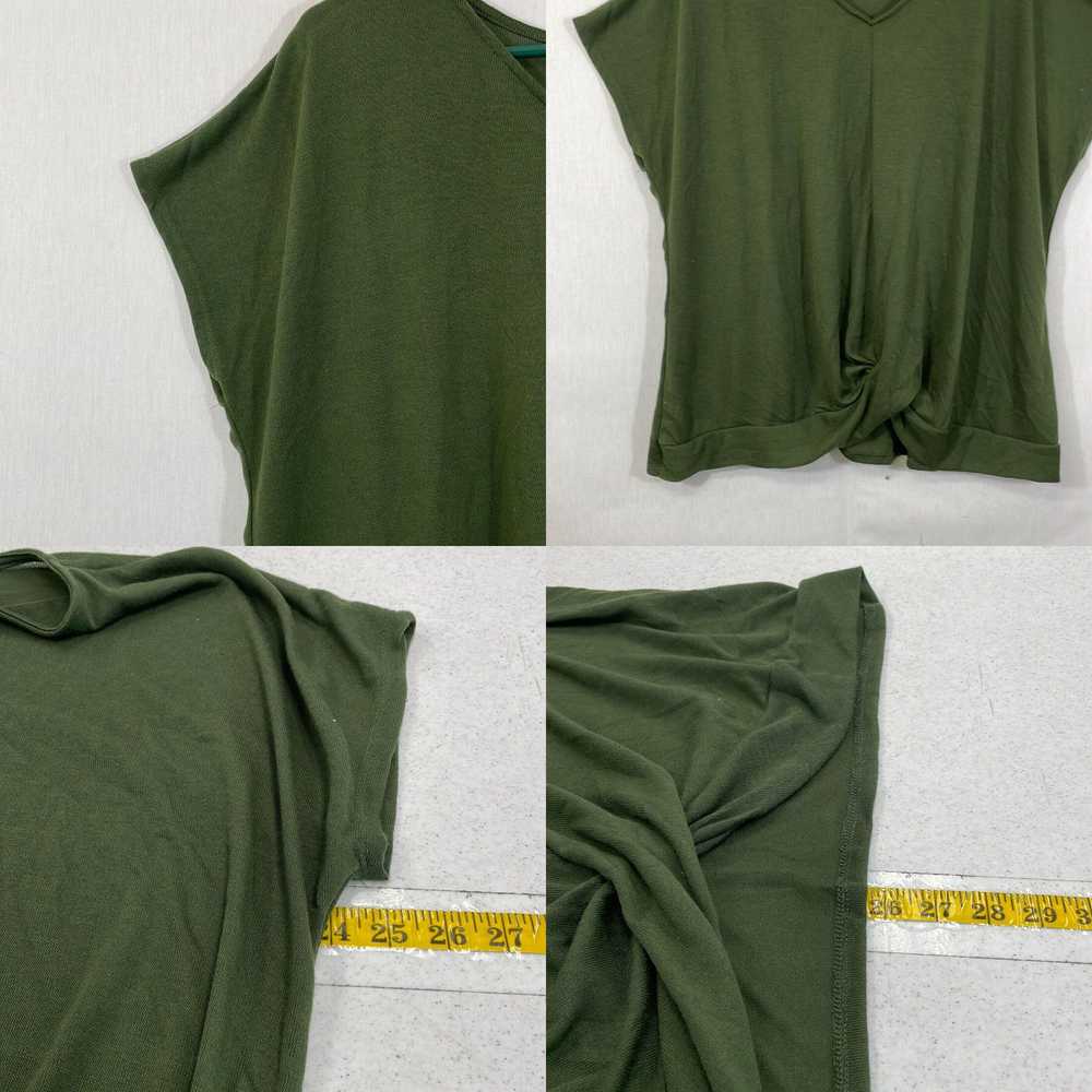 Vintage Misia Womens Green Short Sleeve V-Neck Pu… - image 4