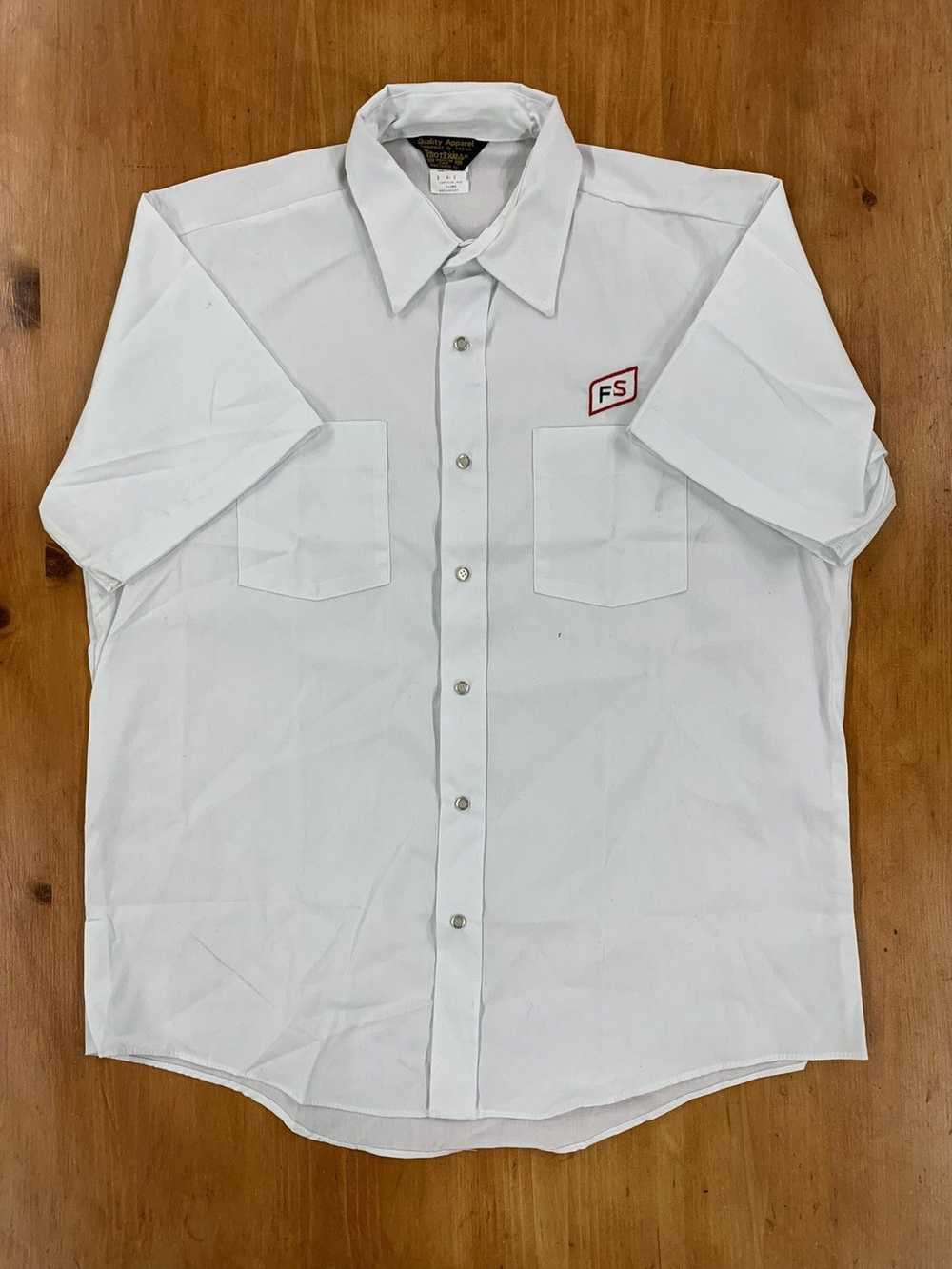 Vintage Vintage 1980s Embroidered Work Shirt - image 1