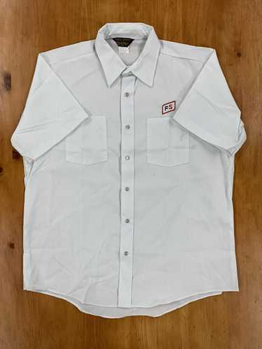 Vintage Vintage 1980s Embroidered Work Shirt - image 1