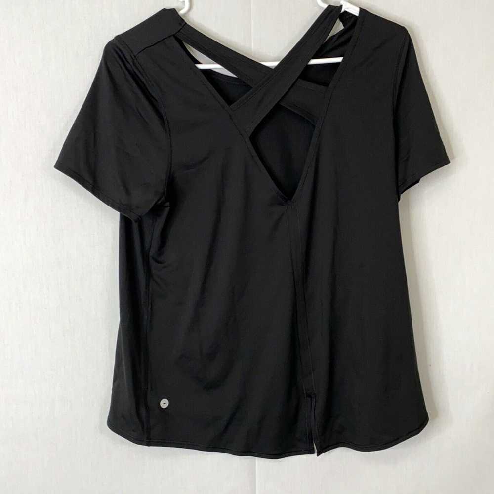 Avia Avia Women Black Short Sleeve Round Neck Cri… - image 2