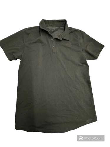 Designer BYLT Green Olive Drop Cut polo shirt Lux 