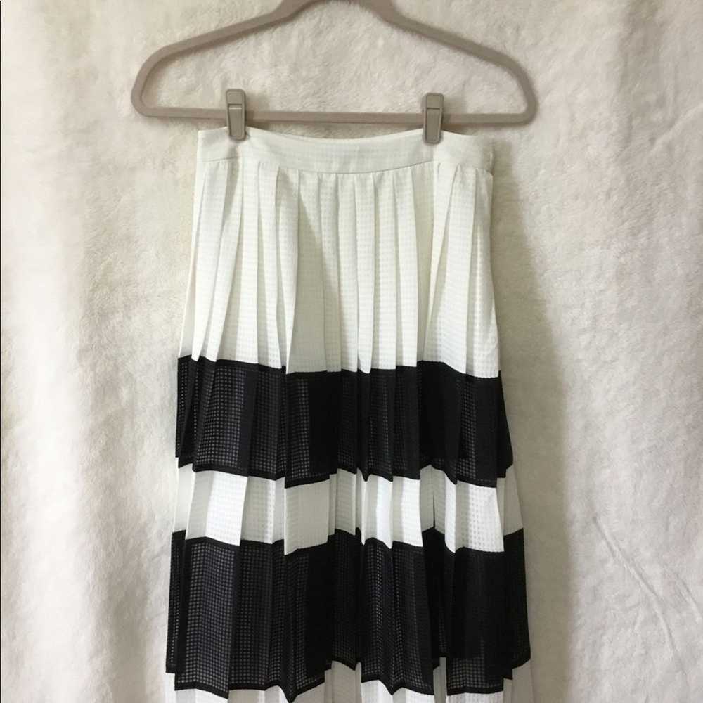 Banana Republic Banana Public White & Black Pleat… - image 1