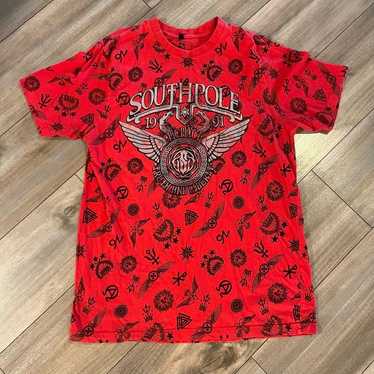 Southpole Y2K Southpole AOP Red Graphic Tshirt Te… - image 1