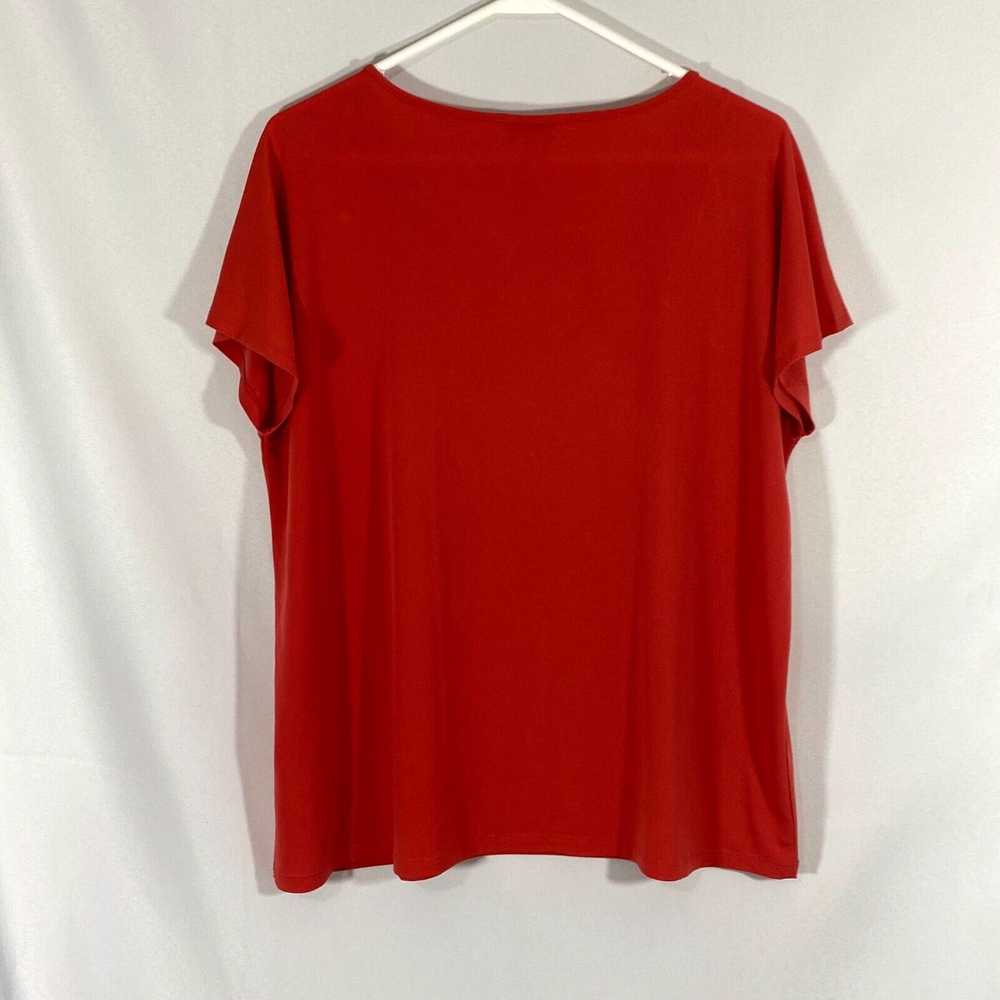 Vintage Jaclyn Smith Womens Red Round Neck Short … - image 2