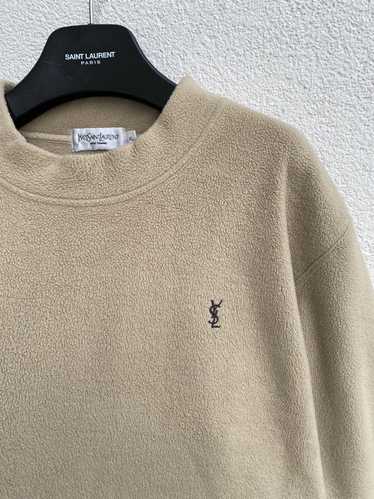 Vintage × Yves Saint Laurent Beige Fleece YSL Swea