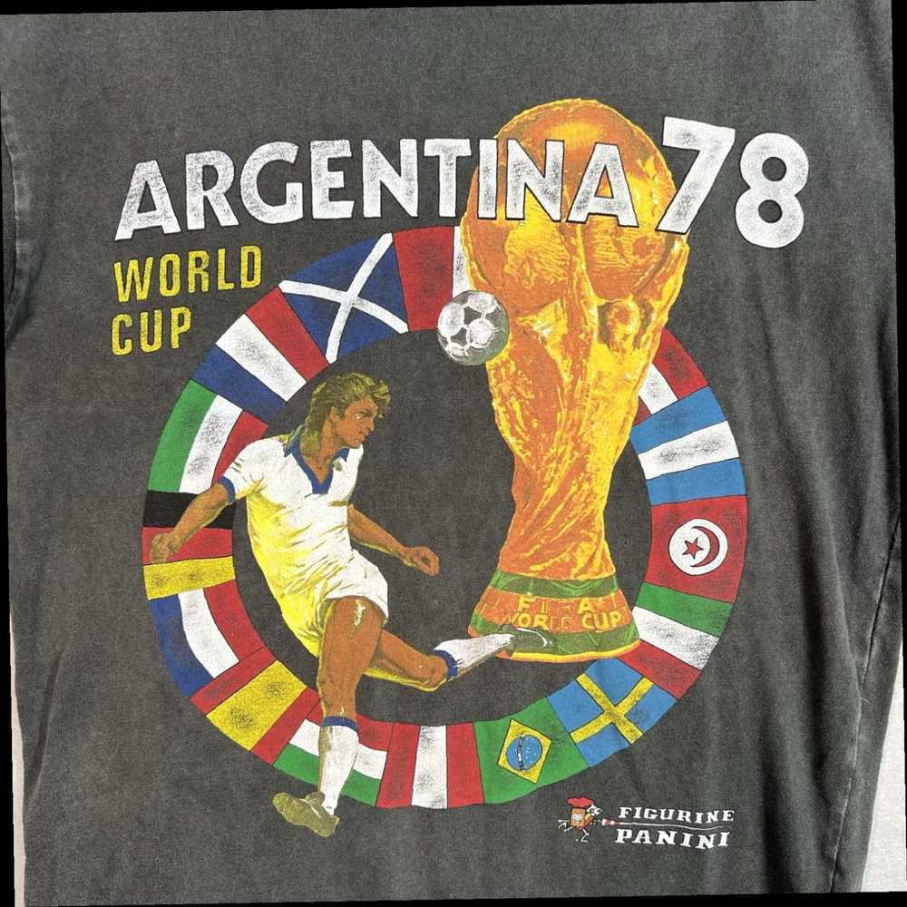 Vintage Argentina 78 World Cup Soccer Futbol T Sh… - image 4