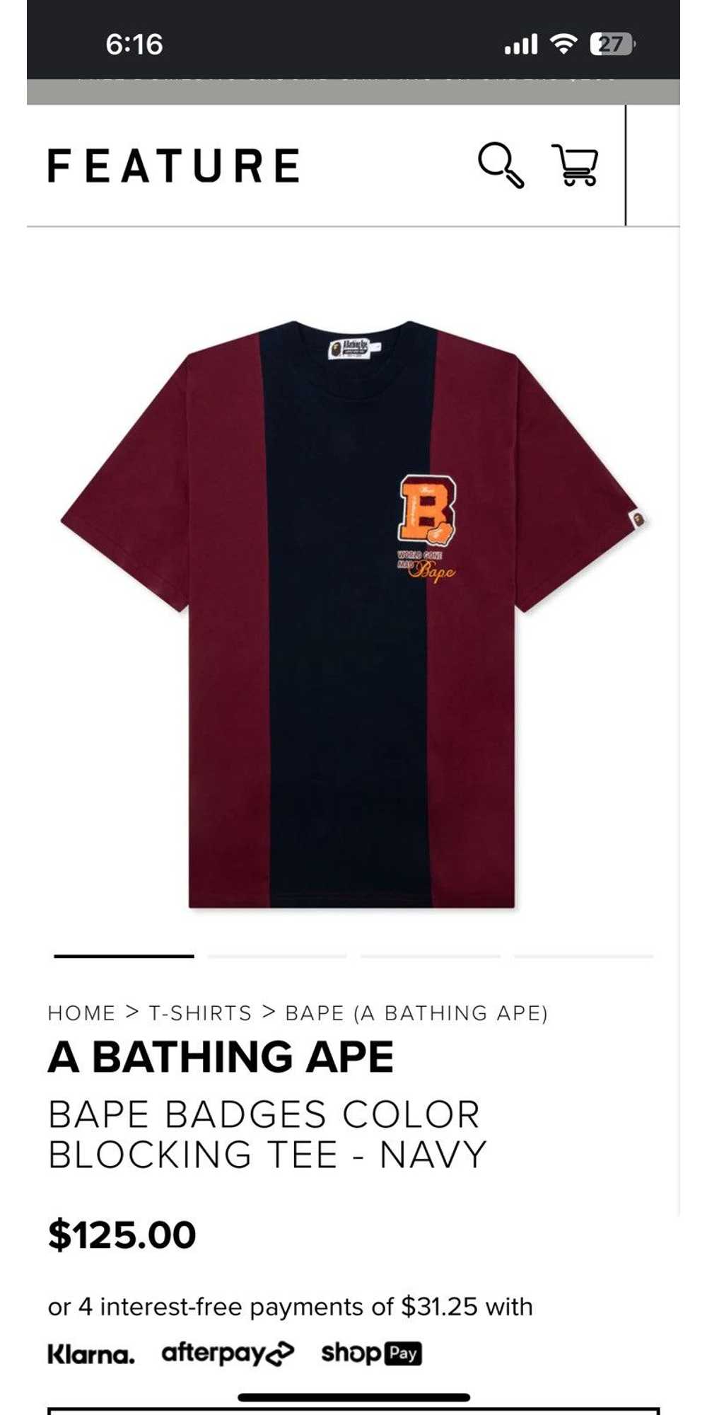 Bape Bape Badges Color Blocking Tee - image 8