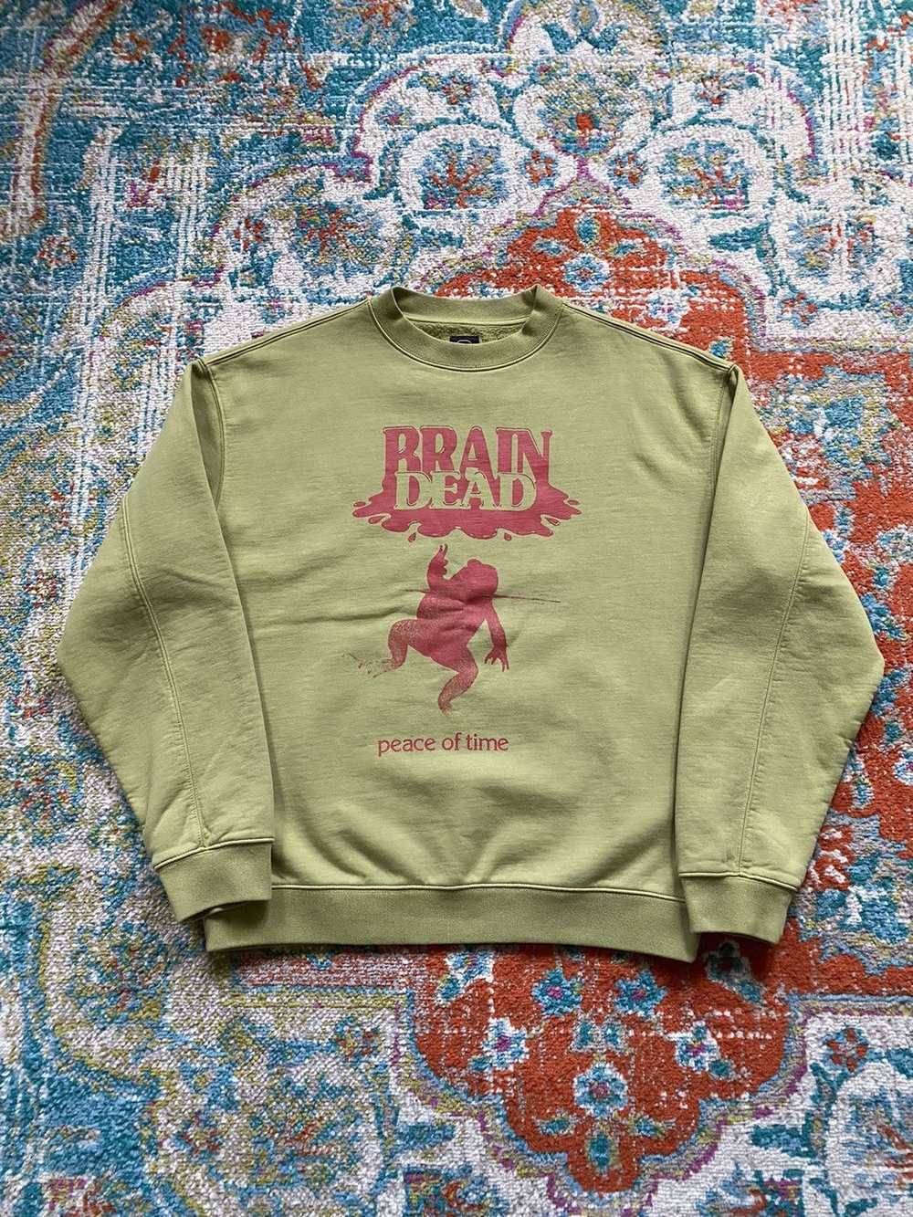 Brain Dead Peace of Time Frog Sweatshirt (M/L) - image 2