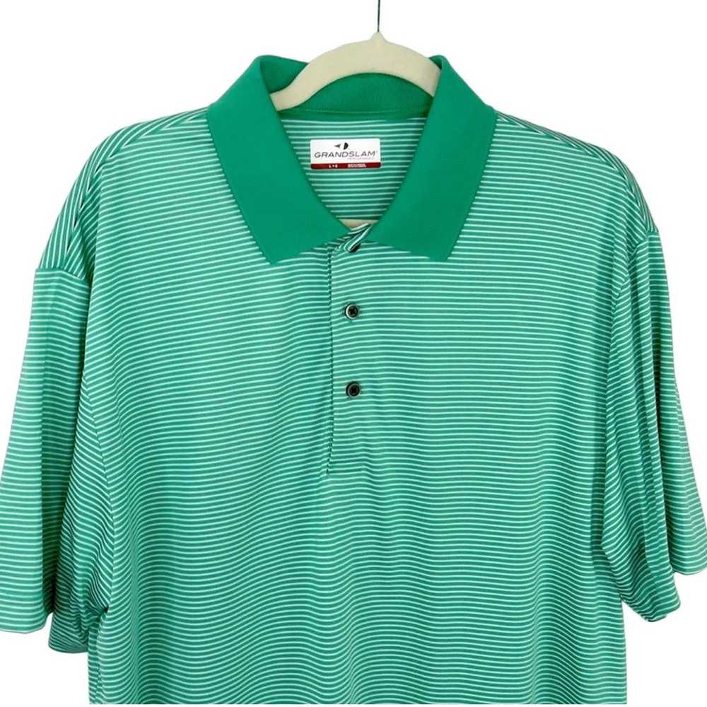 Grand Slam Grand Slam Green & White Striped Golf … - image 3